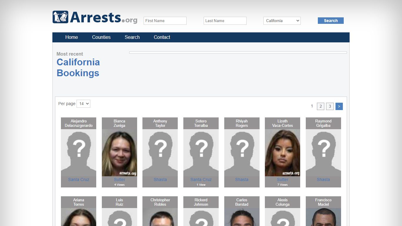 California Arrests and Inmate Search